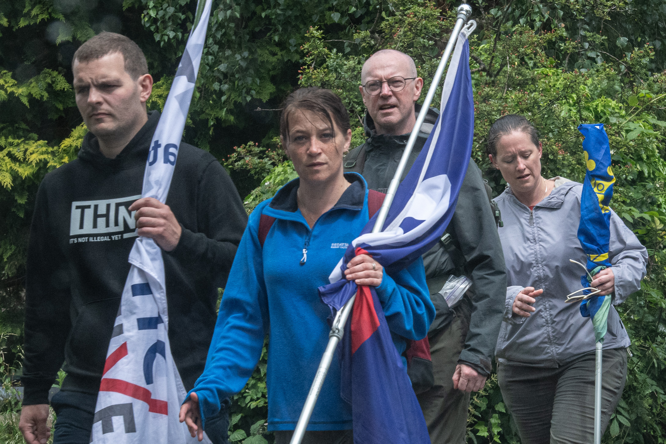 From left to right: Aaron Spreadbury (South West regional organiser), Maria Cowle (Bristol resident), Lawler (Bristol region contact) and Jodie Swingler.