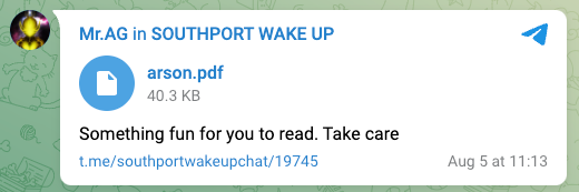 Neo-Nazi who Posted Arson Threats is in Private Chats of Patriotic Alternative